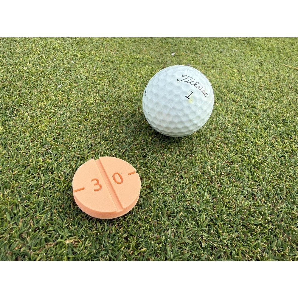 Novelty "Caddy Addy" Golf Ball Marker | Orange 30mg Pill Style - Funny Golf Gift - Picture 8 of 8